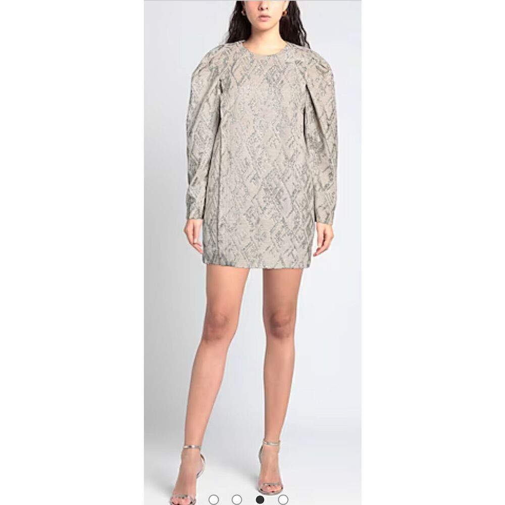 Iro Paris Metallic/ Light Purple Mini Dress Nwt Size 40/Large